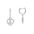.50ct Diamond Dangle Earrings 14KT White Gold