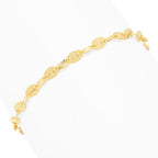 Toscana Italiana Choice of Plating & Size Diamond Cut "Stellata" Link Bracelet
