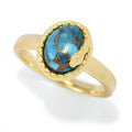 Passport to Egypt 18K Gold Plated Choice of 9x7mm Oval Gem Snake Wrap Ring