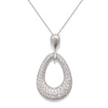 Brilliante Italia 1.44 DEW Simulated Diamond Teardrop Pendant w/ Chain