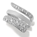 Brilliante Italia Sterling Silver 0.86 DEW Simulated Diamond Wrap Ring