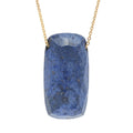 Verona Gioielli 18K Gold Plated Choice of Color 25x13mm Quartz Pendant w/ Chain