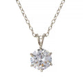 Brilliante 3.53 DEW Simulated Diamond Solitaire Pendant w/ Chain