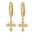 Zoey Blush 18K Gold Plated 0.60ctw Round Diamond Charm Drop Earrings