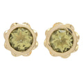 Passport to India 18K Gold Plated 2.38ctw Ouro Verde Lotus Flower Stud Earrings