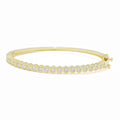 Brilliante 3.00 DEW Simulated Diamond Hinged Bangle Bracelet
