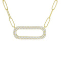 Brilliante Choice of Plating 2.35 DEW Simulated Diamond Paperclip Necklace