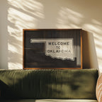 Welcome To Oklahoma Vintage Road Sign Art Print