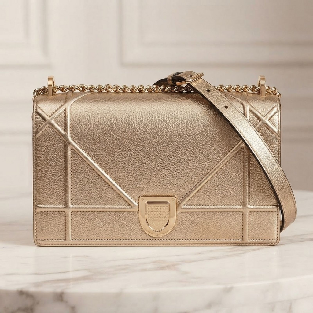 Dior Diorama · Metallic Calfskin