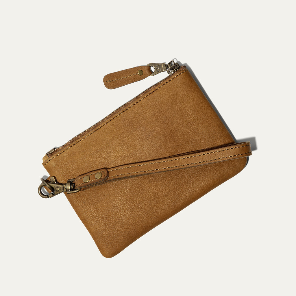 ZIP POUCH WITH WRISTLET