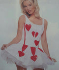 Womens Heart Valentine's Day Corset and Skirt Adult Costume Size M/L