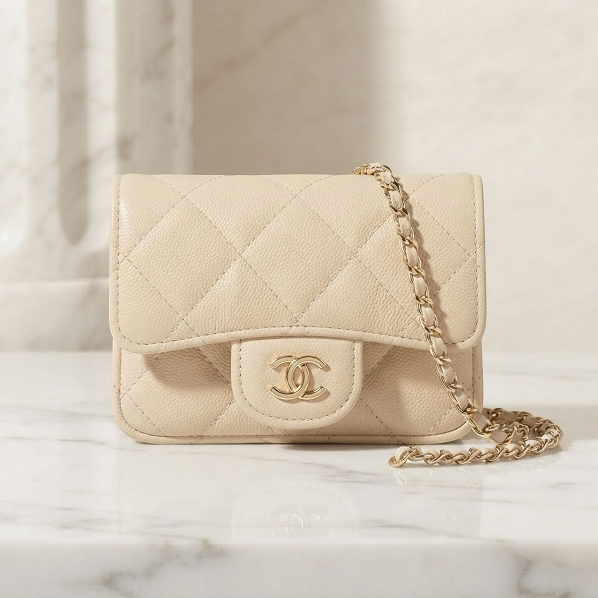 Chanel CC · Mini Chain Bag · Calfskin