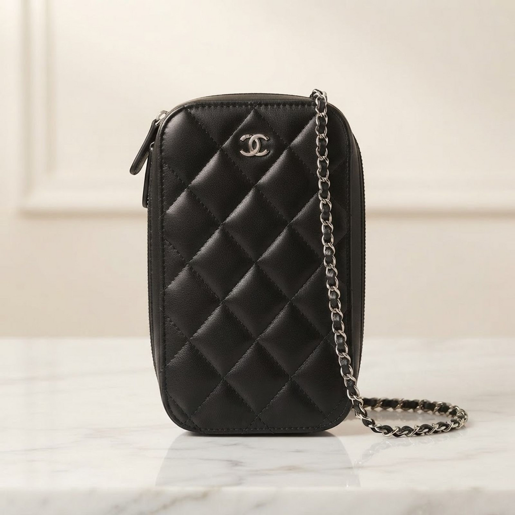 Chanel CC Phone Bag · Calfskin · Chain Strap