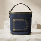 Delvaux Pin Mini · Denim Bucket Bag
