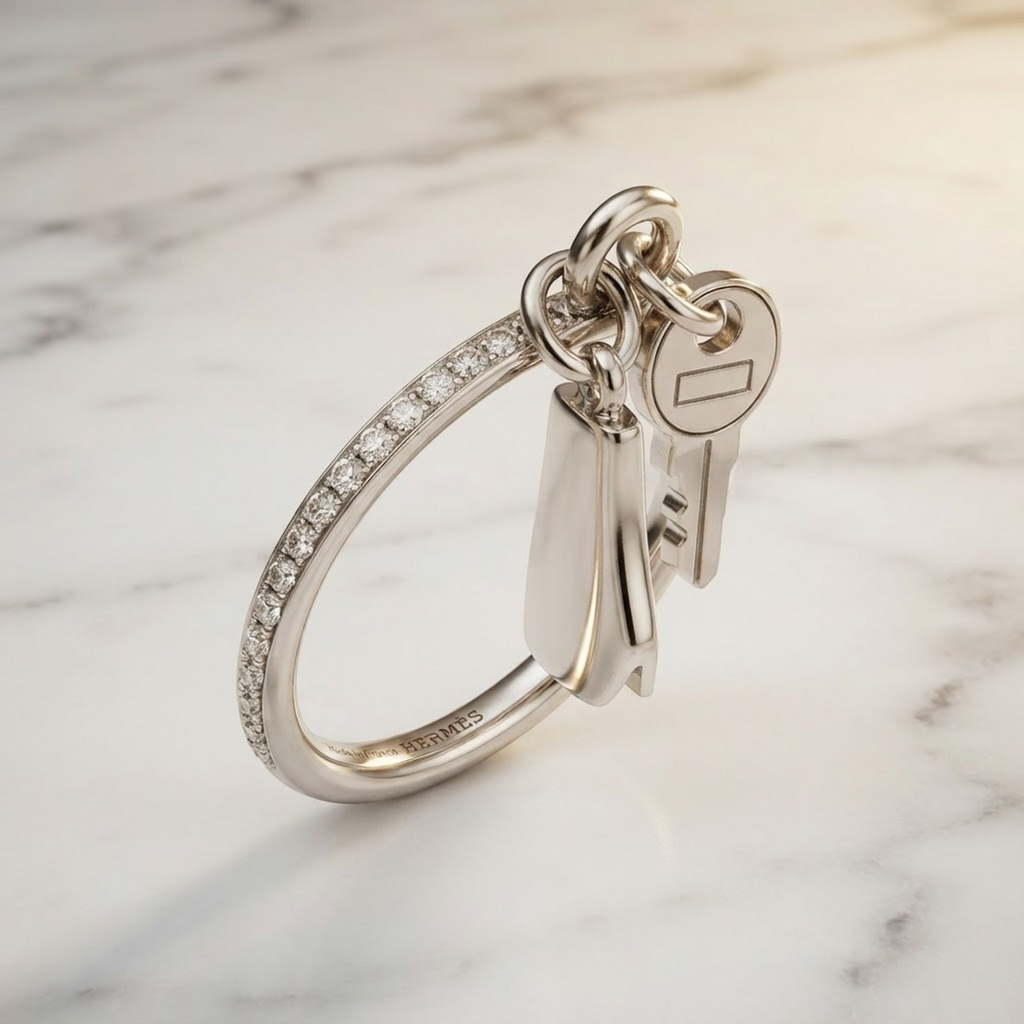 Hermès Kelly Clochette Ring · 18K White Gold