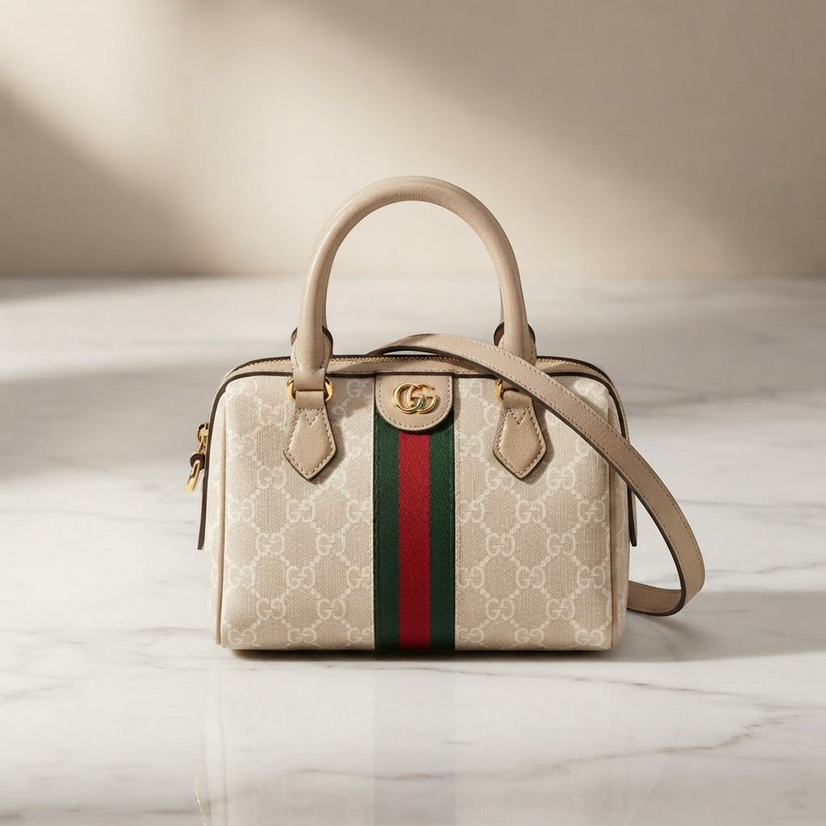 Gucci Ophidia Boston · Coated Canvas