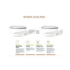 4 Piece Set (6.55 Cup / 52.4Oz) Round Glass Storage Containers With Lids, Grey