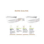 4 Piece Set (6.55 Cup / 52.4Oz) Round Glass Storage Containers With Lids, White