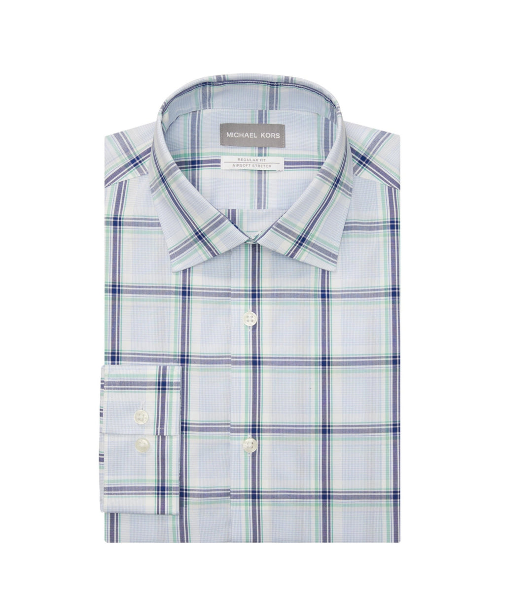 Michael Kors Men's Airsoft Regular Fit Performance Dress Shirt Blue 16.5 32 33