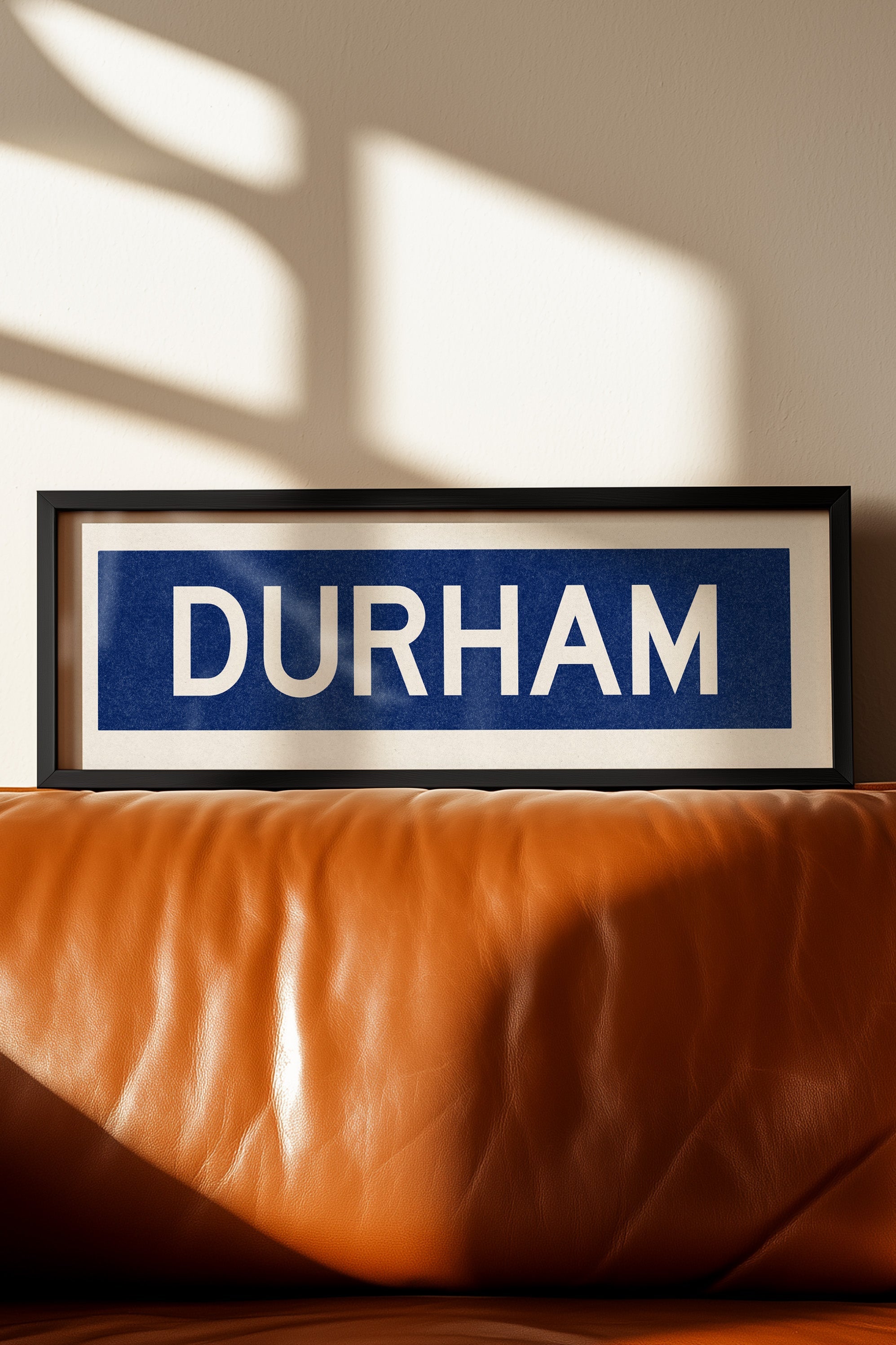 Framed Durham Blue Bus Scroll
