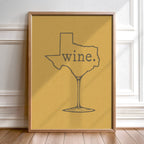 Texas Wine Chardonnay Art Print