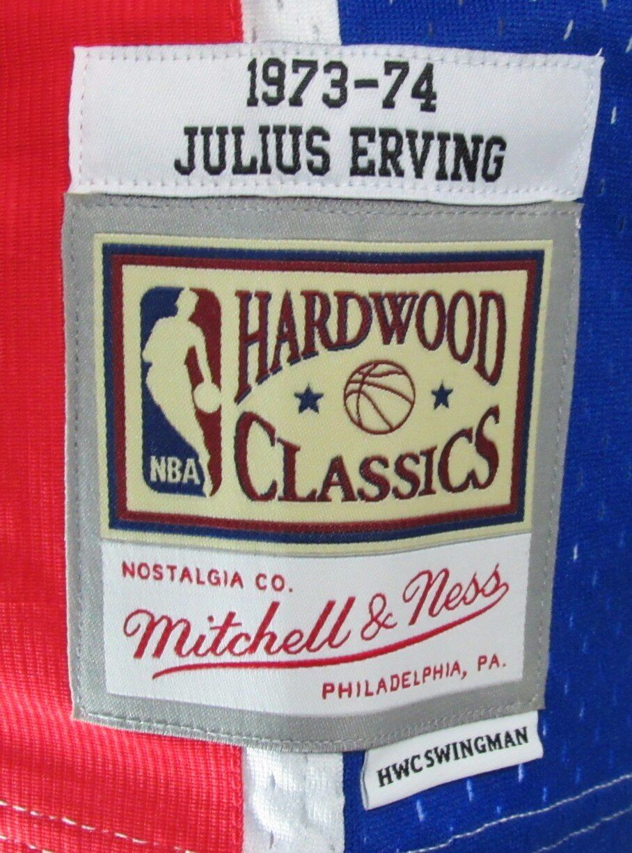 Julius Erving Autographed Mitchell & Ness HOF New Jersey Nets PSA/DNA 177090