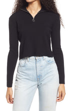 CALI BE Quarter-Zip Sweater in Black, Size Large