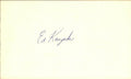 Ed Kazak Cardinals/Reds d.1999 Signed/Autographed 3x5 Index Card 162513