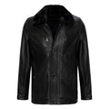 Button Up Plush Collar Jacket // Black