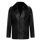Button Up Plush Collar Jacket // Black
