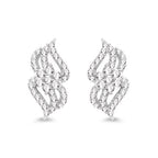 0.68 Carat Genuine White Diamond 14K White Gold Earrings (G-H Color, SI1-SI2 Clarity)
