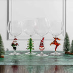 3D Stemmed Gnome Wine Glasses