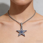 Dallas Cowboys Zircon Star Necklace –   Gift for Game Day, Birthday & Holiday