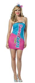Women's Nestle Sweetarts Sweet Candy Adult Tube Dress Costume Size 4-10