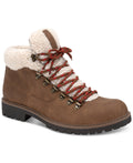 Men's Glenn Faux Leather Fleece Trimmed Lace-Up Boots