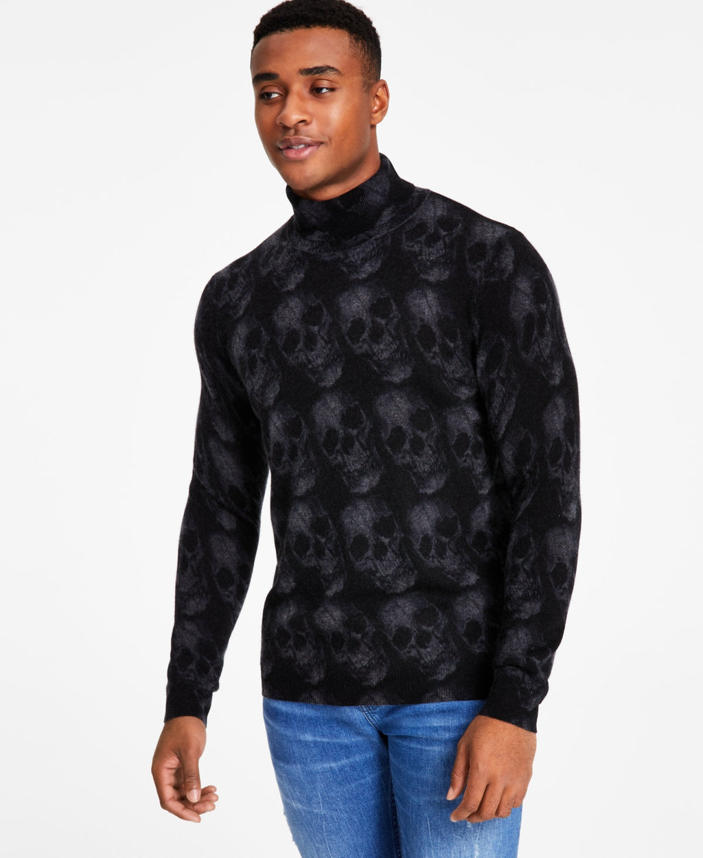 INC Mens Billie Regular Fit Wool Turtleneck Sweater
