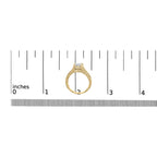 14K Yellow Gold 1.0 Cttw Princess Composite Diamond Engagement Ring (G-H Color, VS1-VS2 Clarity) - Size 7