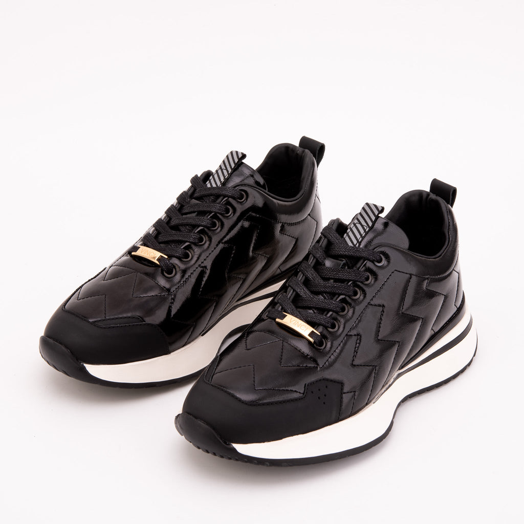The Veneto Black Leather Men Sneaker
