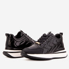 The Veneto Black Leather Men Sneaker