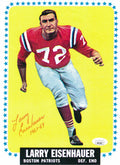 Larry Eisenhauer Wildman Autographed/Inscribed 8x10 Photo Boston Patriots JSA