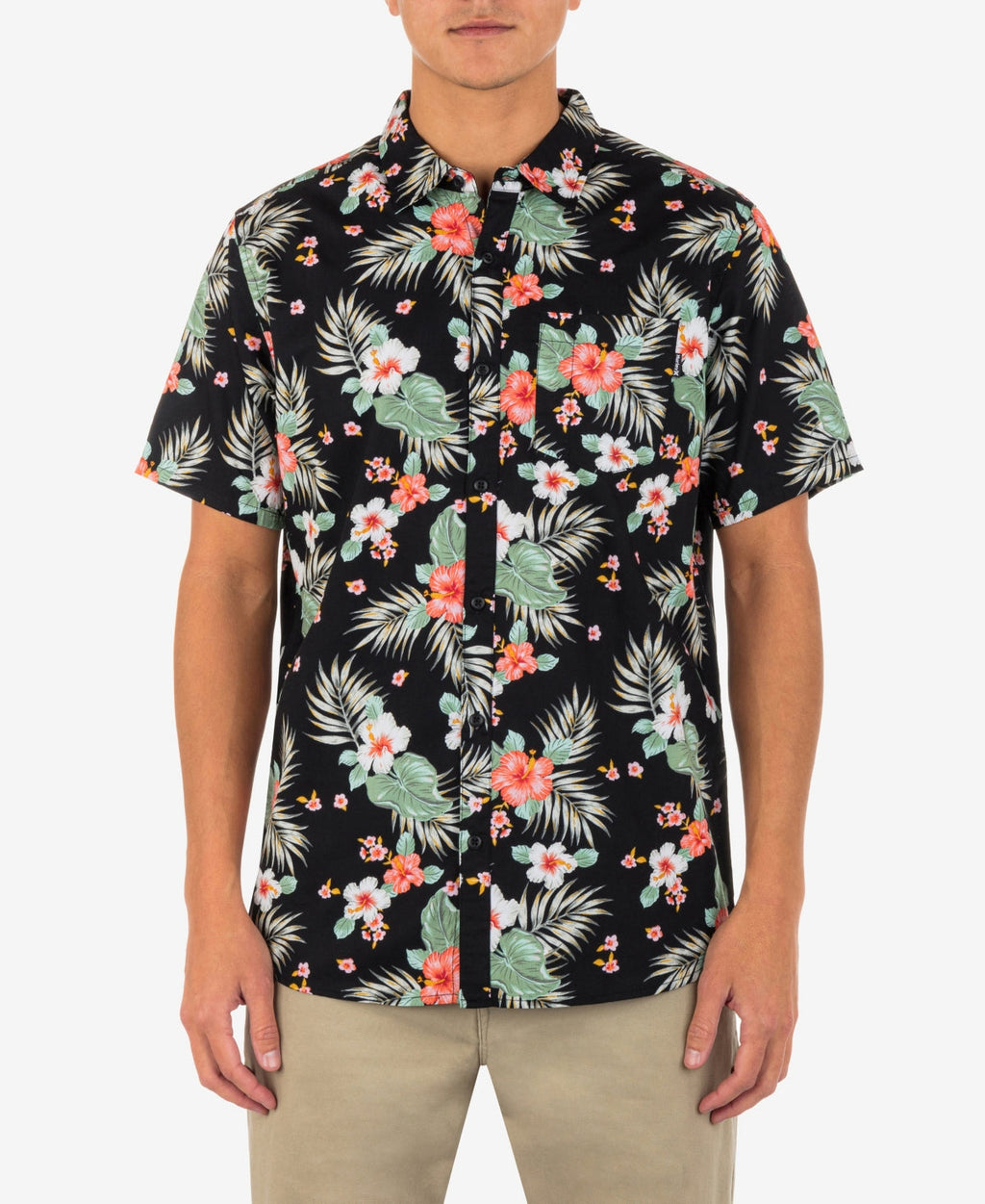 Hurley Men's Wedge Short Sleeve Button-Up Shirt