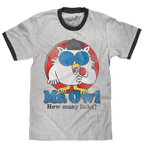 Mr. Owl How Many Licks? Ringer T-Shirt - Gray and Black