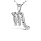 Sterling Silver 1/7 Cttw Diamond Scorpio Zodiac Pendant Necklace
