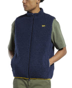 Reebok Men's Blue Reversible Cord Sherpa Fleece Vest - XLarge