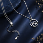 925 Sterling Silver Necklace with Pavé Setting CZ 21*16mm Pendant