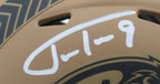 Justin Tucker Signed/Auto Salute To Service Mini Helmet Ravens JSA 189759