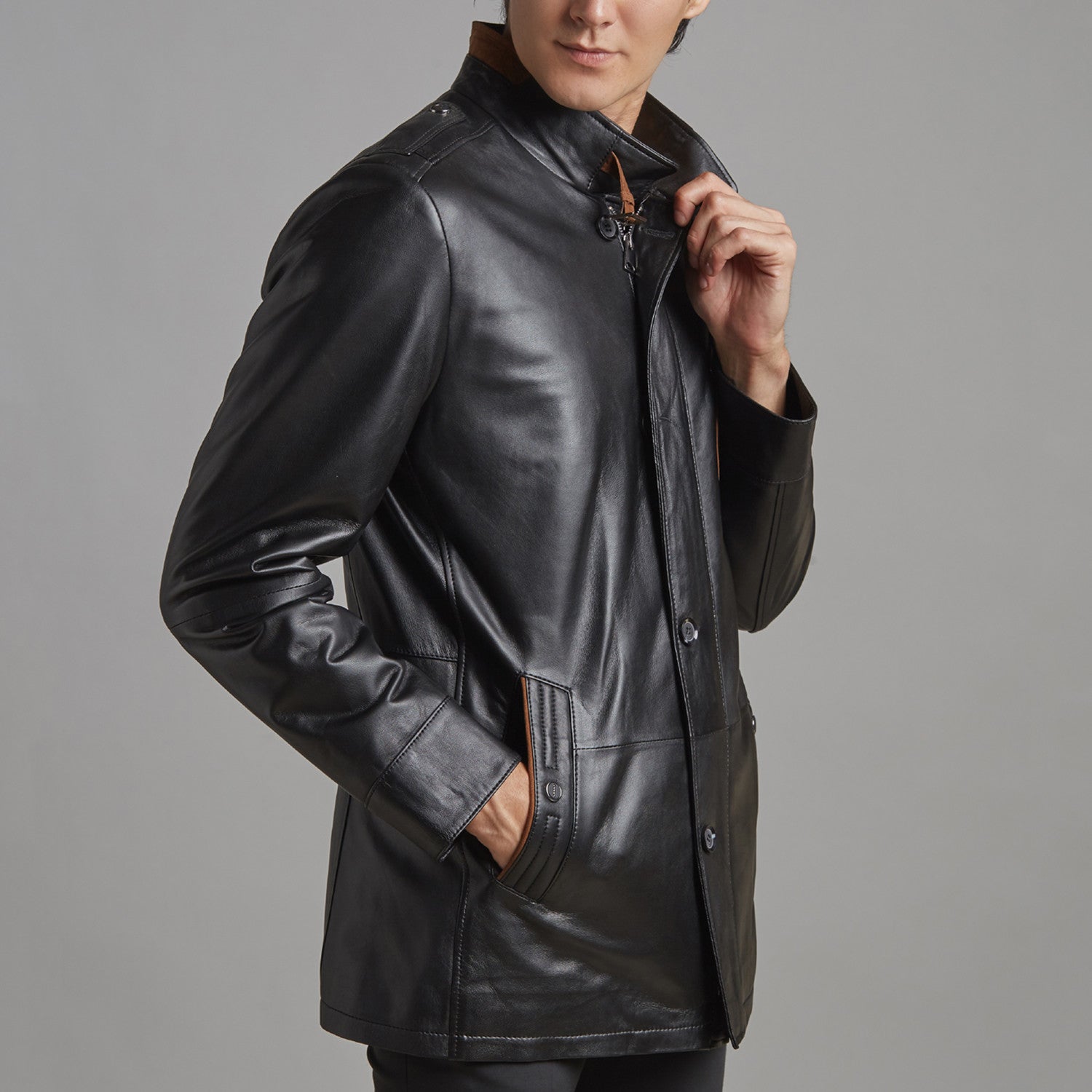 Alexander Leather Jacket // Black