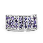 1.23 Carat Genuine Tanzanite .925 Sterling Silver Ring
