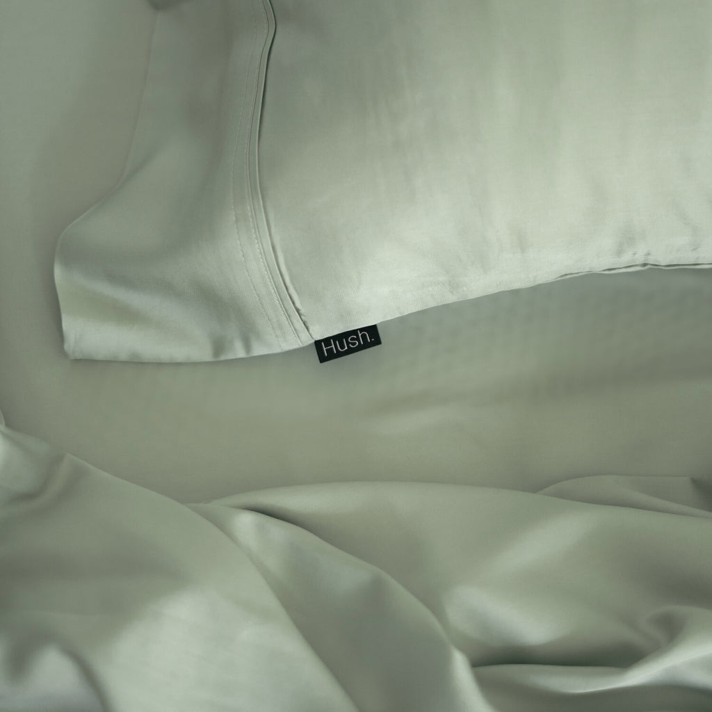 Hush Iced Sheet and Pillowcase Set - Sage