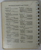 1945 NFL Record and Rules Manual with Frank Sinkwich Lions on Cover 144940